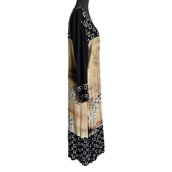 Globetrotter Batik Indonesian Kimono Maxi Dress | Boho | Cover Up | Size Small - Picture 5 of 12